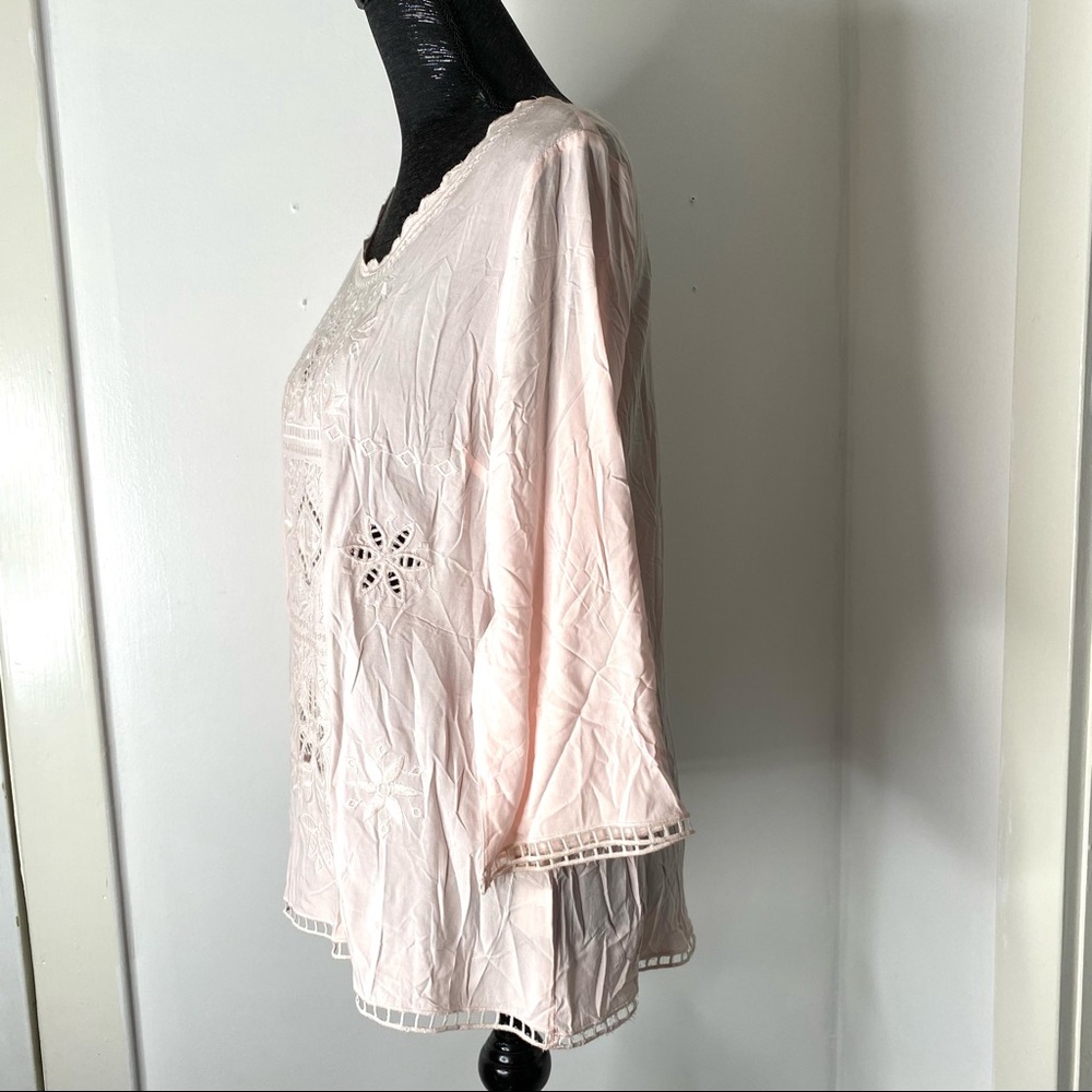 Solitaire Light Pink Embroidered Tunic - Picture 6 of 12